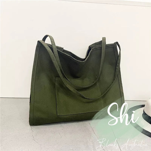 Canvas Tote Bag - Olive
