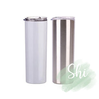 20oz Tall Skinny Tumblers Sublimation White