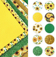 Faux Leather Bundle Sunflower 10 pieces