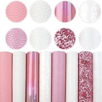 Faux Leather Bundle Pink Mix 8 pieces