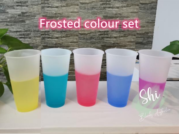 24oz Cups Set - Colour Changing Frosted Mix