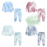 Kids Tye Dye Loungewear set 2-9yrs Grey