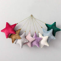 Velvet Star Ornament gold string