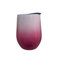 12oz Wine Tumbler - Ombré Pink A3