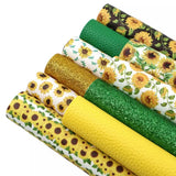 Faux Leather Bundle Sunflower 10 pieces