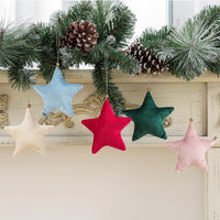 Velvet Star Ornament gold string