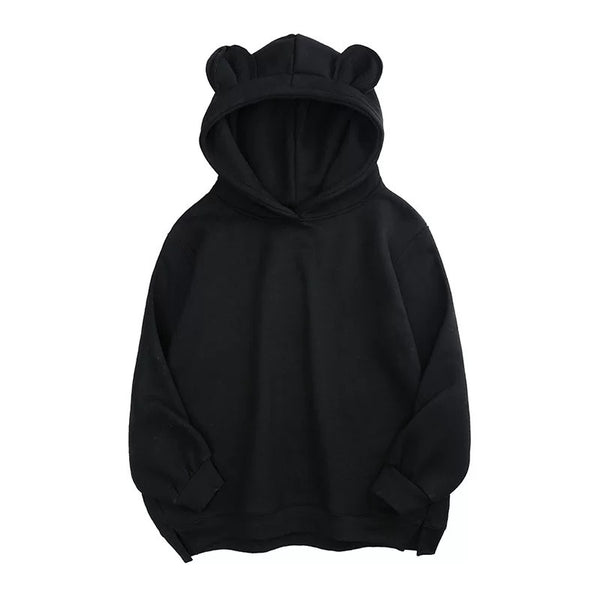 Adult Bear Hoodie - Black