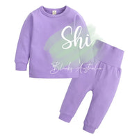 Kids loungewear set 3mth-8yrs - Purple