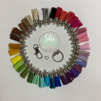 5cm Acrylic Keyring with Tassel Silver