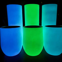 12oz Wine Tumblers Glow in Dark Sublimation - Green