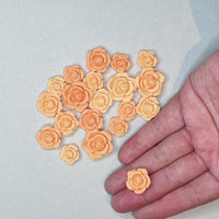 Rose Orange embellishments set of 20