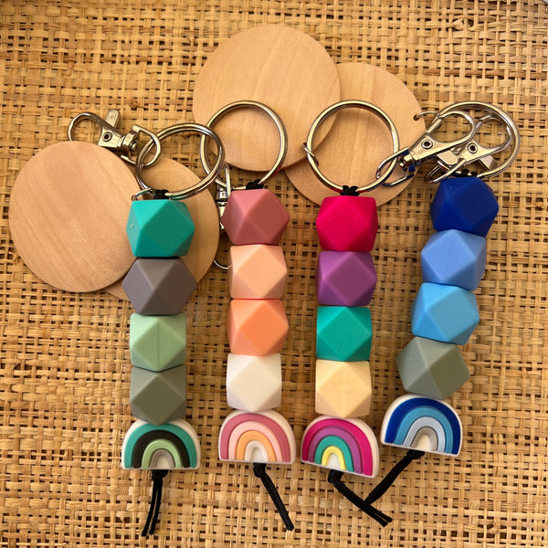 Rainbow Silicone Keyring