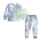 Kids Tye Dye Loungewear set 2-9yrs Grey