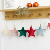 Velvet Star Ornament gold string