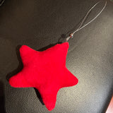 Velvet Star Ornament silver string