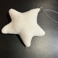 Velvet Star Ornament silver string