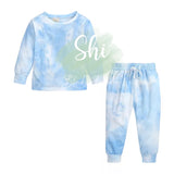 Kids Tye Dye Loungewear Set 2-9yrs Blue