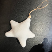 Velvet Star Ornament Natural Rope