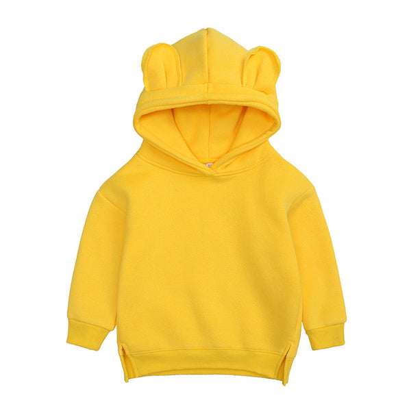 Kids bear hoodie - Yellow
