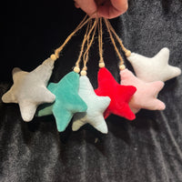 Velvet Star Ornament Natural Rope