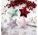 Velvet Star Ornament gold string