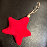 Velvet Star Ornament Natural Rope