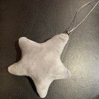 Velvet Star Ornament silver string