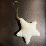 Velvet Star Ornament gold string