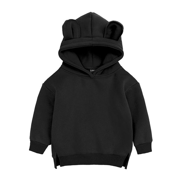 Kids bear hoodie - Black